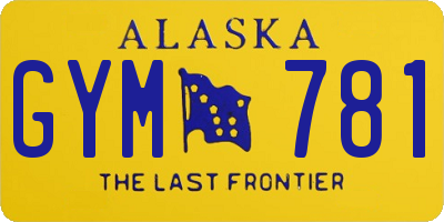 AK license plate GYM781