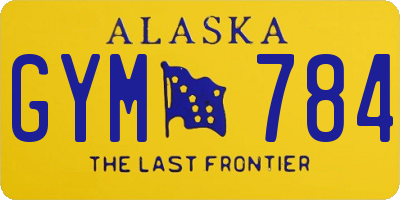 AK license plate GYM784