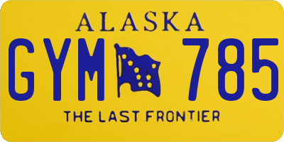 AK license plate GYM785