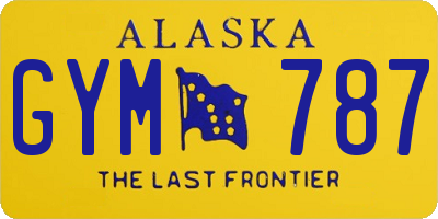 AK license plate GYM787
