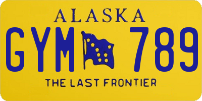 AK license plate GYM789