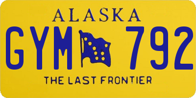 AK license plate GYM792