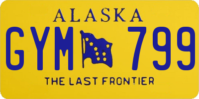 AK license plate GYM799