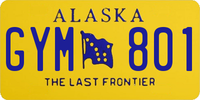 AK license plate GYM801
