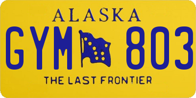 AK license plate GYM803
