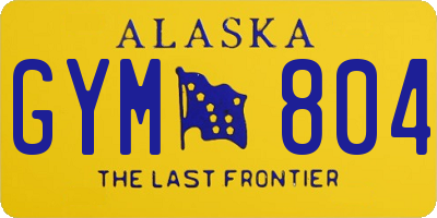 AK license plate GYM804