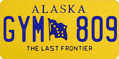 AK license plate GYM809