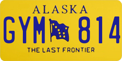 AK license plate GYM814