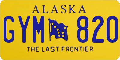 AK license plate GYM820