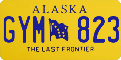 AK license plate GYM823