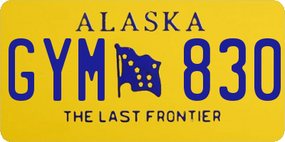 AK license plate GYM830
