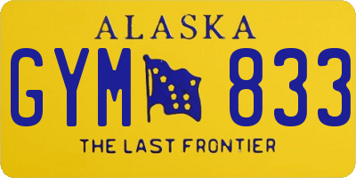 AK license plate GYM833