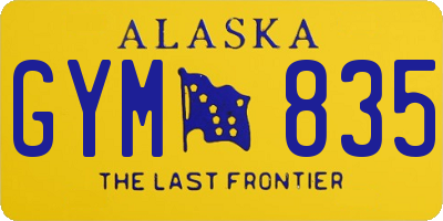 AK license plate GYM835