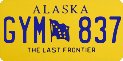 AK license plate GYM837