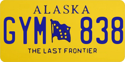 AK license plate GYM838