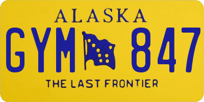 AK license plate GYM847