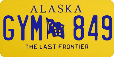 AK license plate GYM849