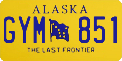 AK license plate GYM851