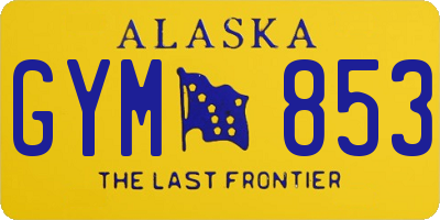 AK license plate GYM853
