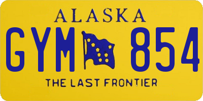 AK license plate GYM854