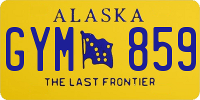AK license plate GYM859