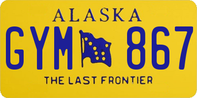 AK license plate GYM867