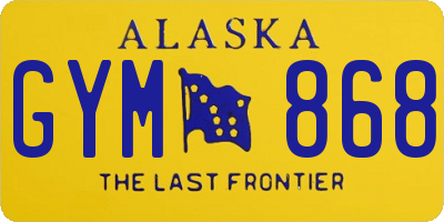 AK license plate GYM868