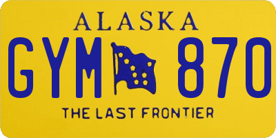 AK license plate GYM870