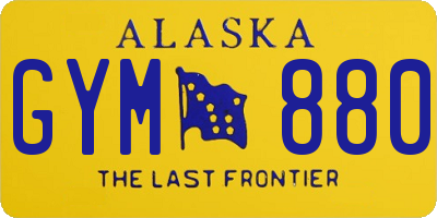 AK license plate GYM880