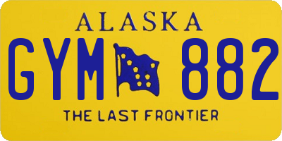 AK license plate GYM882