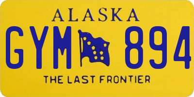 AK license plate GYM894