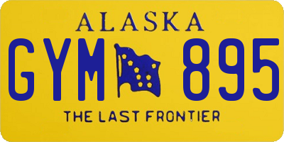 AK license plate GYM895