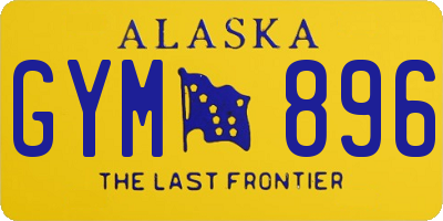 AK license plate GYM896