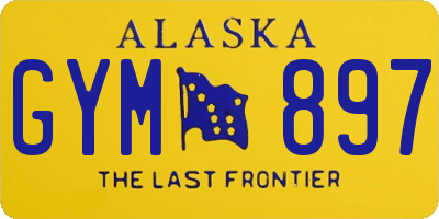 AK license plate GYM897
