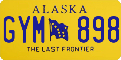 AK license plate GYM898