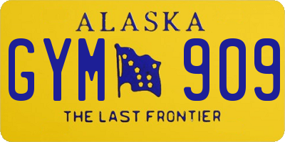 AK license plate GYM909