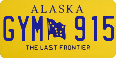 AK license plate GYM915