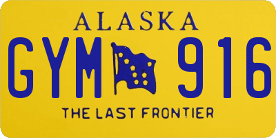 AK license plate GYM916