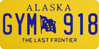 AK license plate GYM918