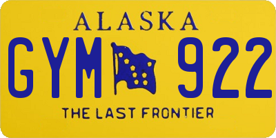 AK license plate GYM922