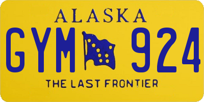 AK license plate GYM924