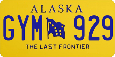AK license plate GYM929