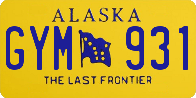 AK license plate GYM931