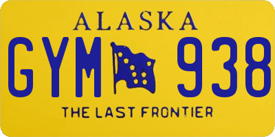 AK license plate GYM938