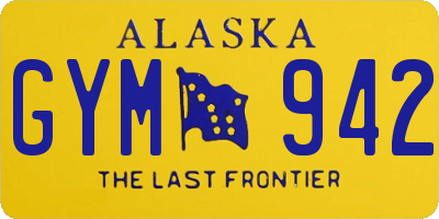 AK license plate GYM942