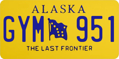 AK license plate GYM951