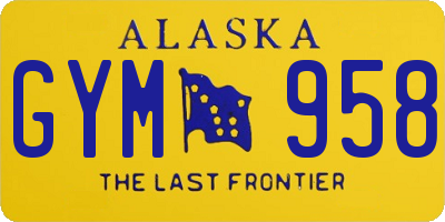 AK license plate GYM958
