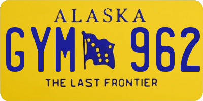 AK license plate GYM962