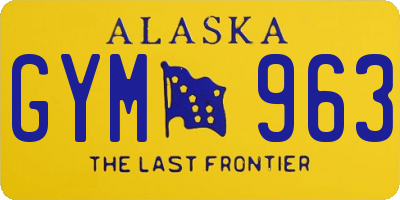 AK license plate GYM963