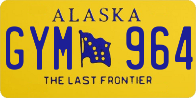 AK license plate GYM964